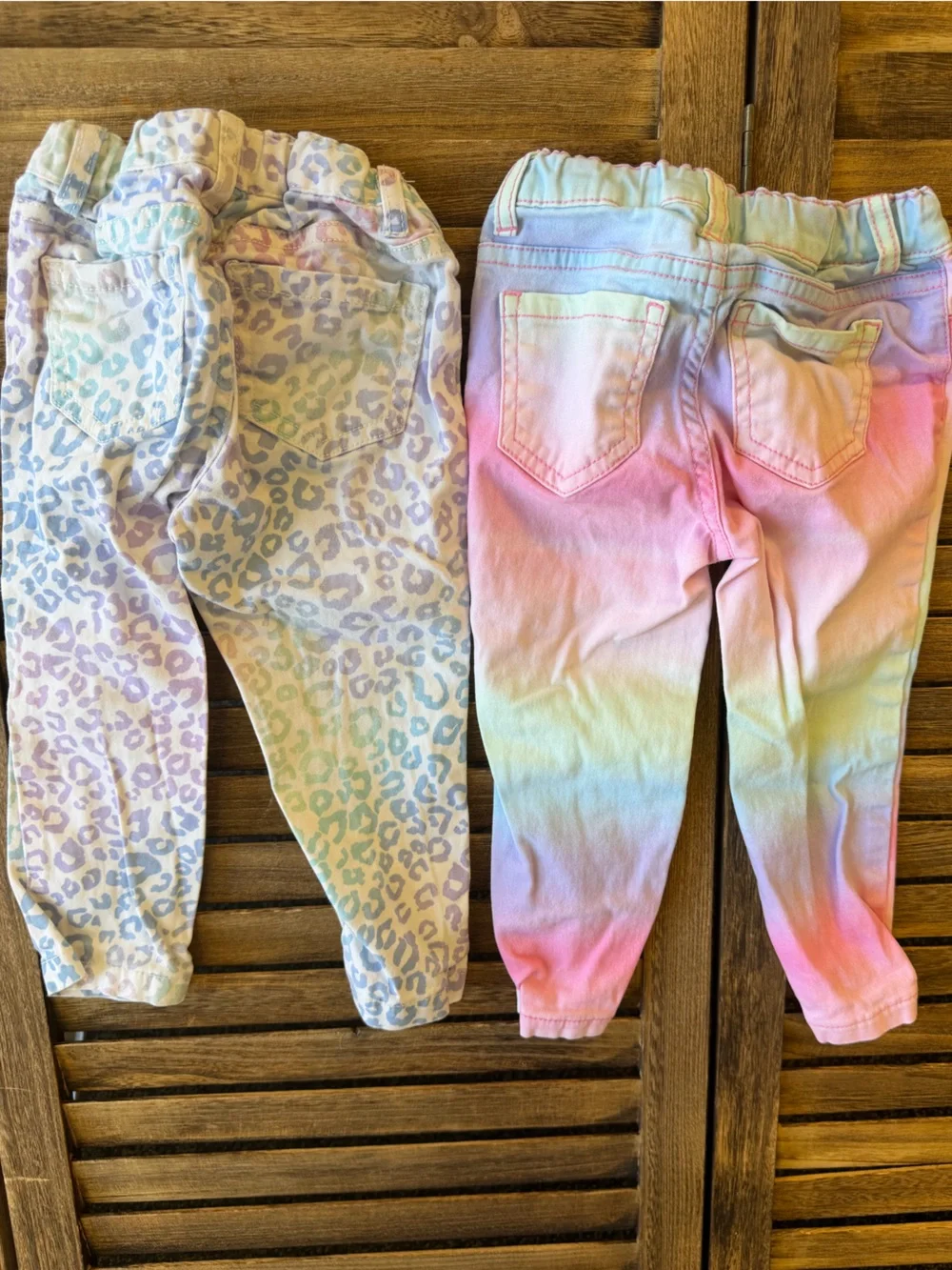 The Children's Place 18-24 Months Girls Jeggings Bundle Ombré Cheetah & Pastel